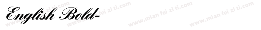 English Bold字体转换